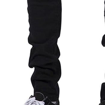 Amazon.com: Men's Knee Hole Denim Pants Distressed Tapered